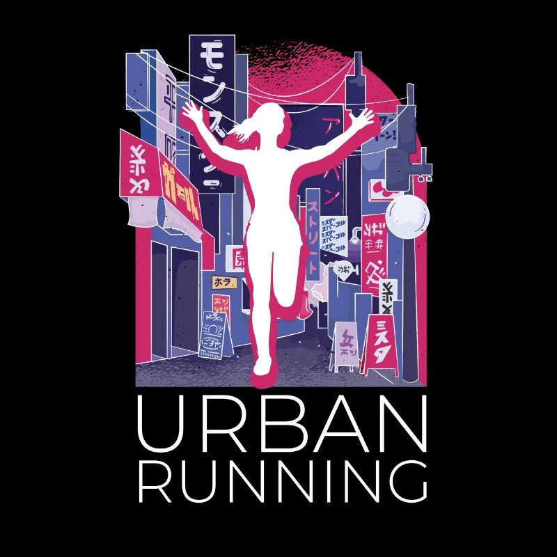 Vaporwave Synthwave Skyline Marathon, Trail Running