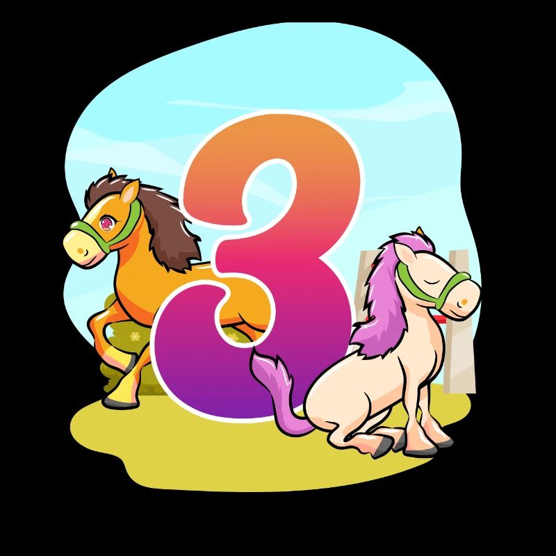 3rd Birthday Riding Horse Theme Three Party