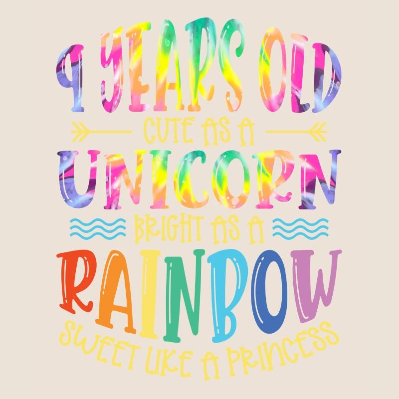 9 ans mignon comme une licorne Brillant comme un