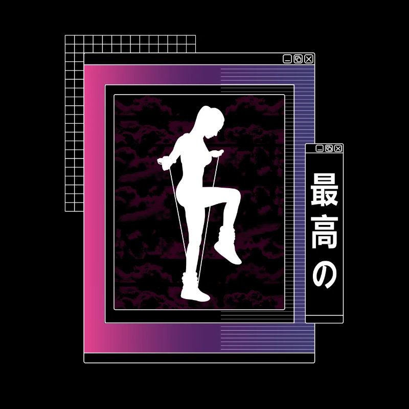 Vaporwave Metaverse Rope Jumping