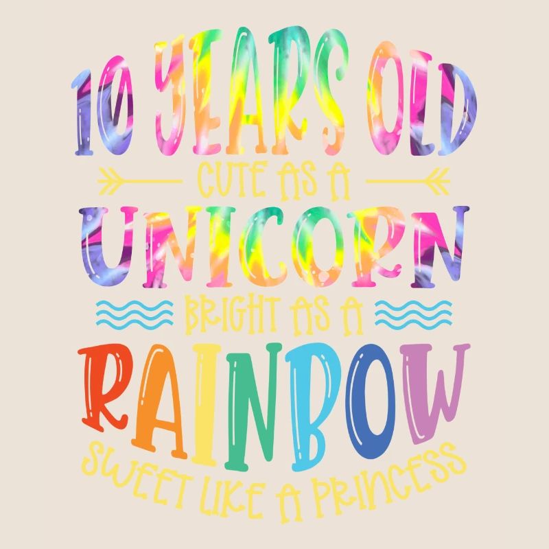 10 ans Mignon comme une licorne Brillant Comme
