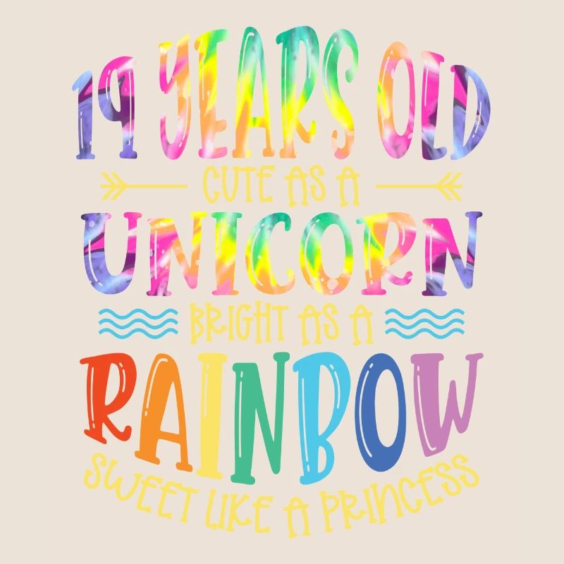 19 ans Mignon comme une licorne Brillant Comme