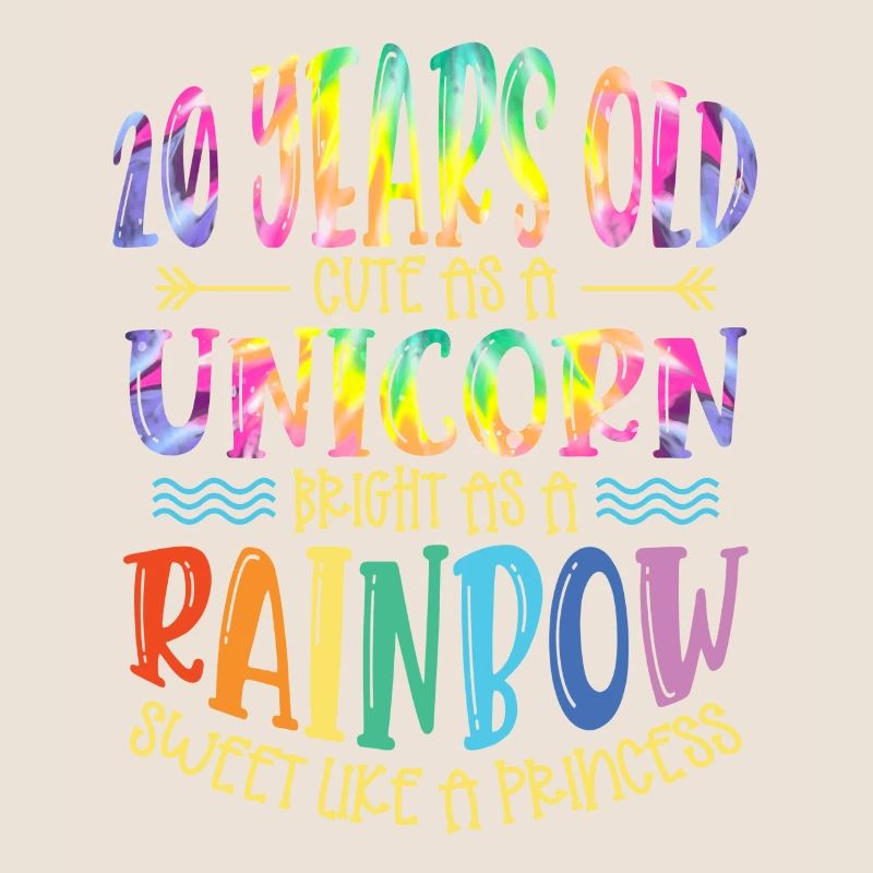 20 ans Mignon comme une licorne Brillant Comme