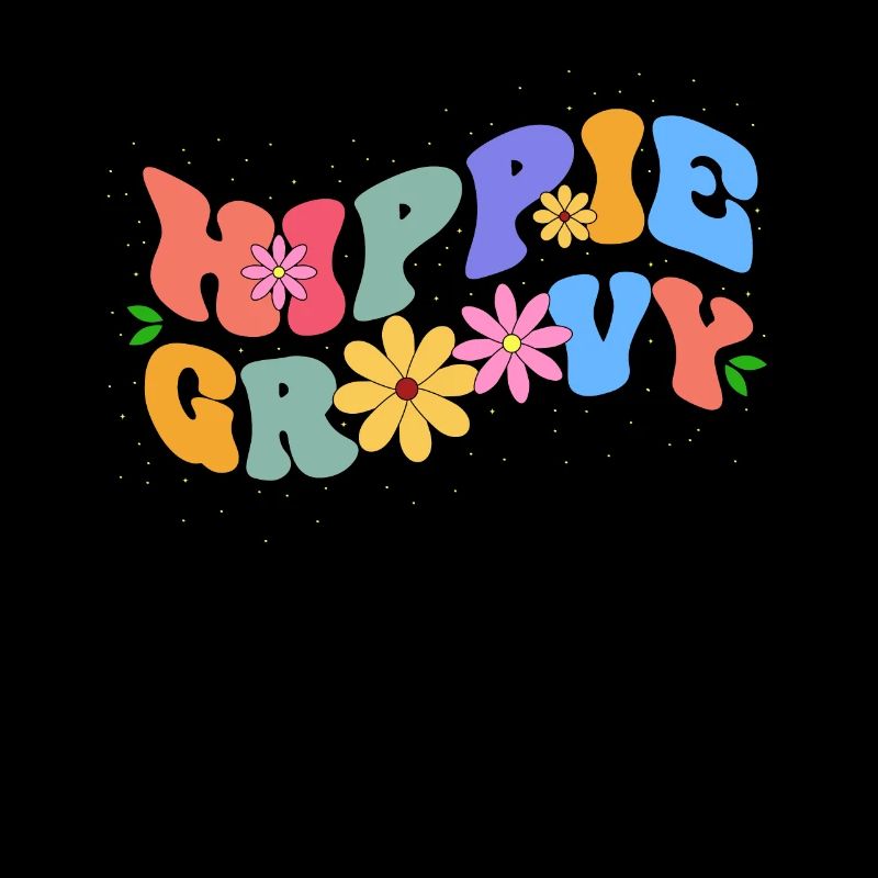 Hippie Groovy Bloom Floral-thema Bunte Freizeit