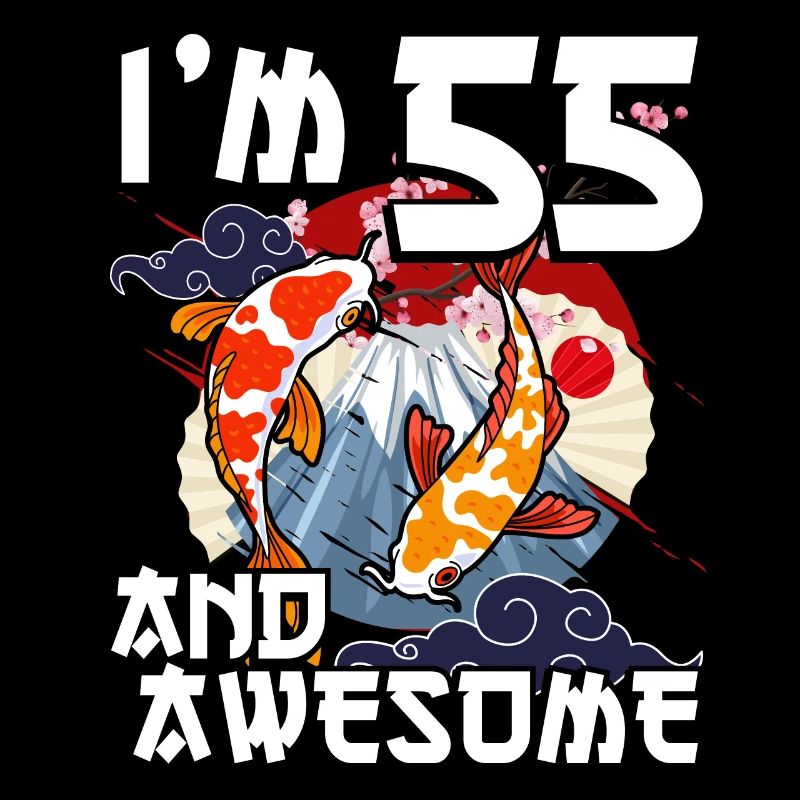 Ich Bin 55 Und Awesome Japanischer Karpfen Koi