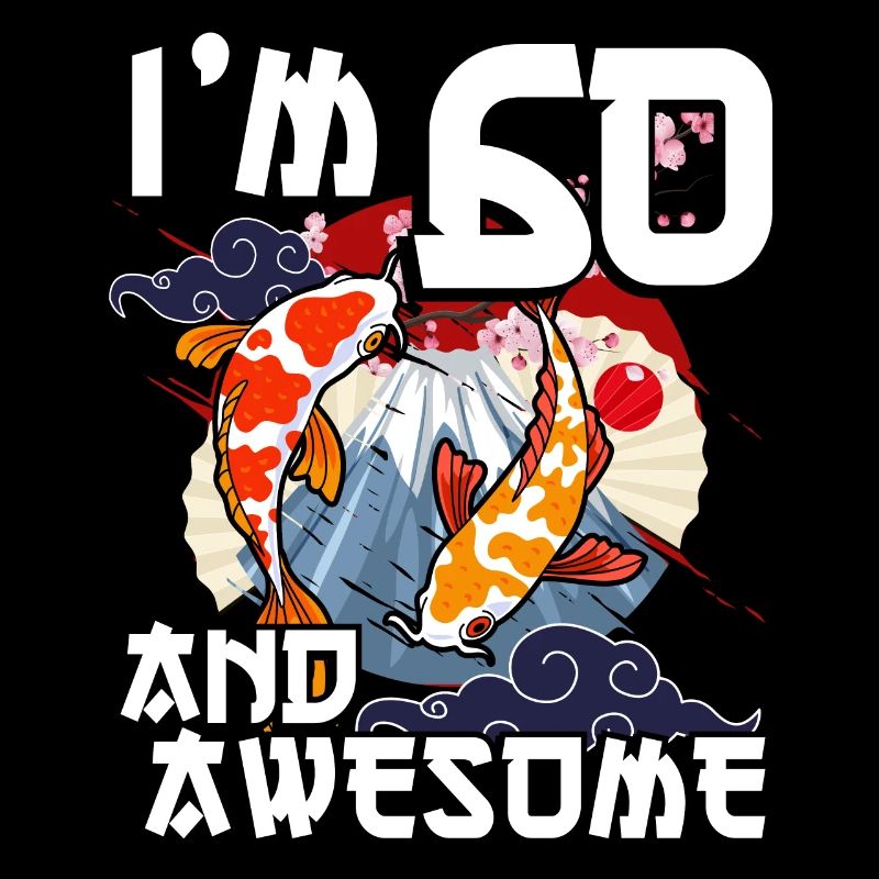 Ich Bin 60 Und Awesome Japanischer Karpfen Koi