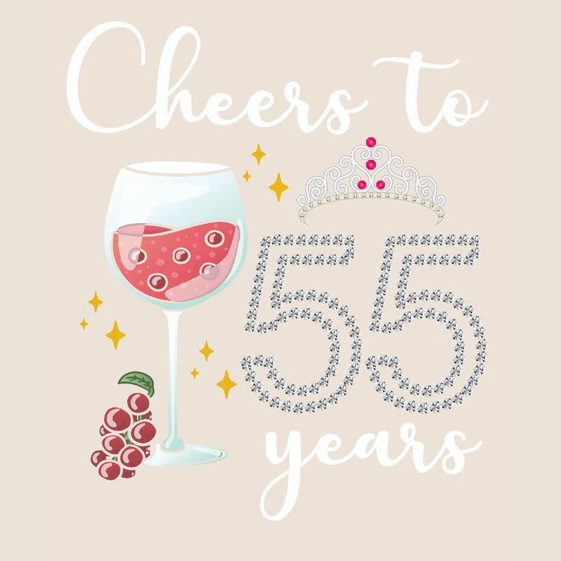 Vive les 55 ans de raisin célébration du 55e anniversaire