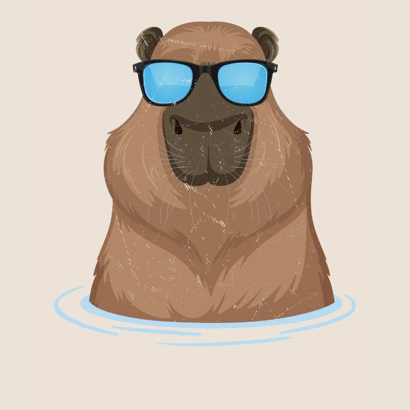 Cool Capybara Sonnenbrille Nagetier Capybaras