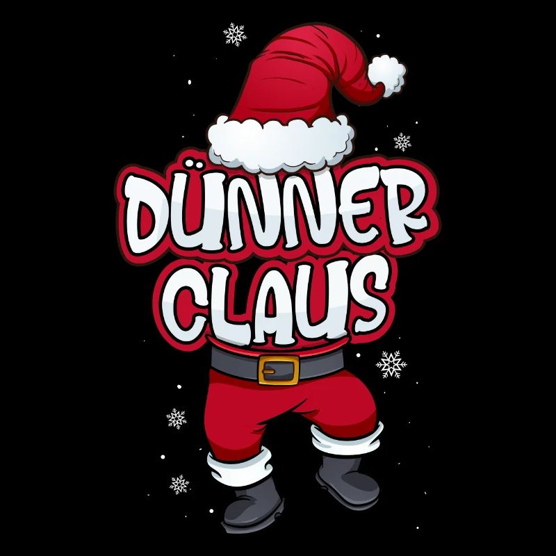 Dünner Claus Weihnachtsmann Kostüm Familien Outfit