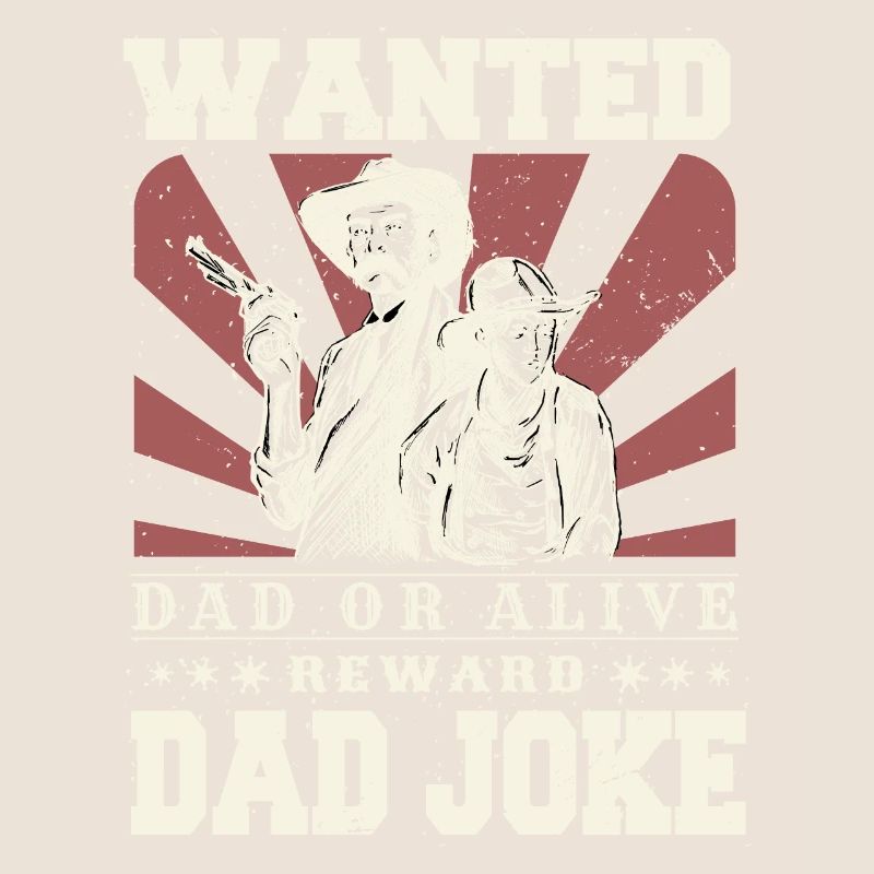 Gesuchter Vater oder lebendiger Cowboy-Vater scherzt Vatertag