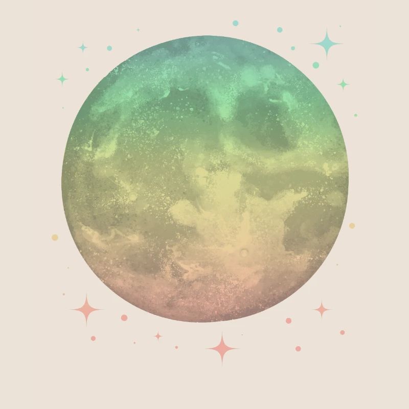 Lune Pastel Céleste