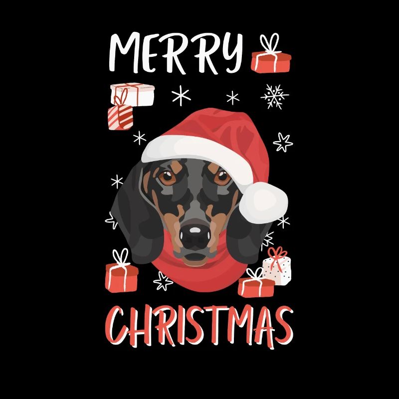 Dachshund Merry Christmas