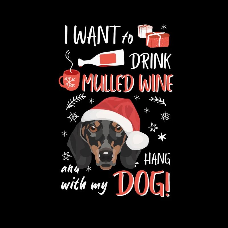 Dachshund Mulled Wine Christmas