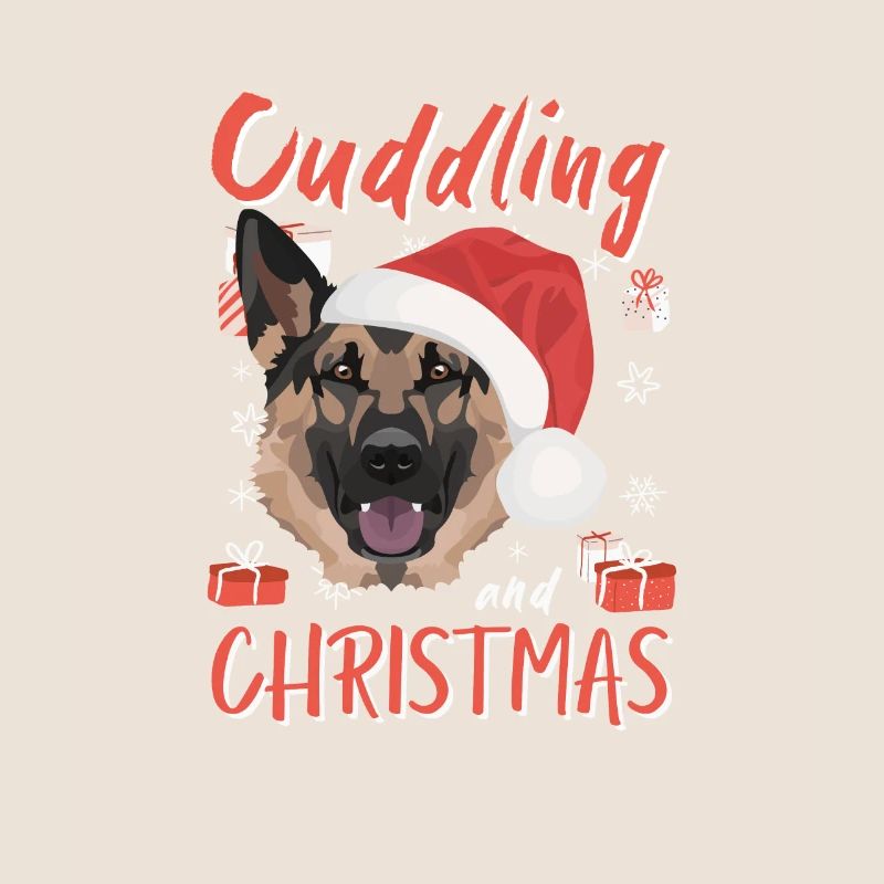 German Shepherd Merry Christmas