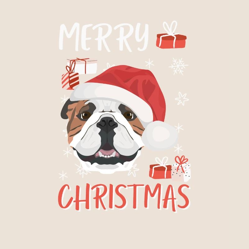 Bouledogue anglais Joyeux Noël