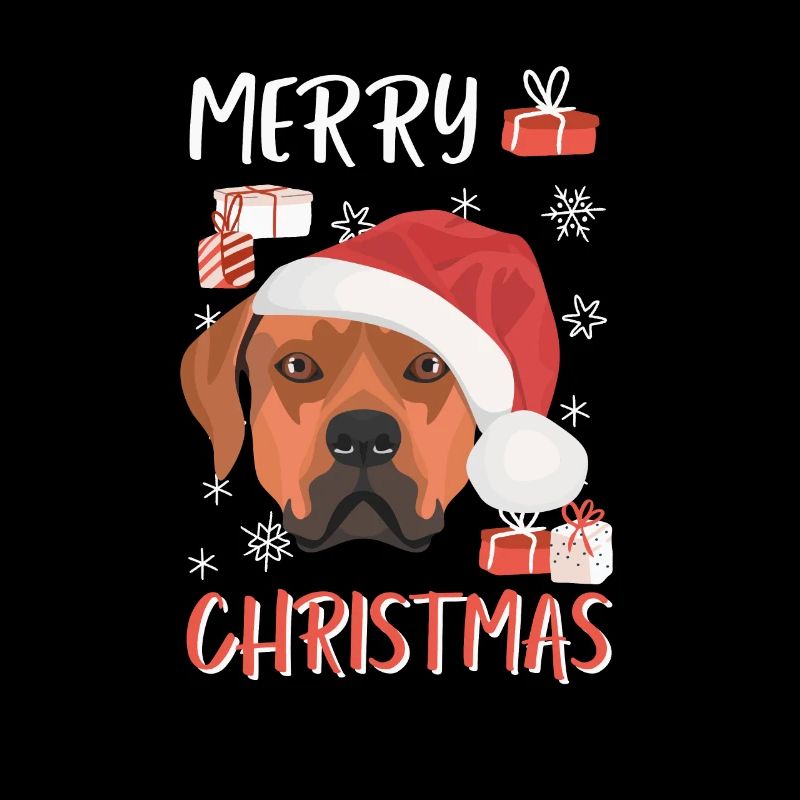 Rhodesian Ridgeback Merry Christmas