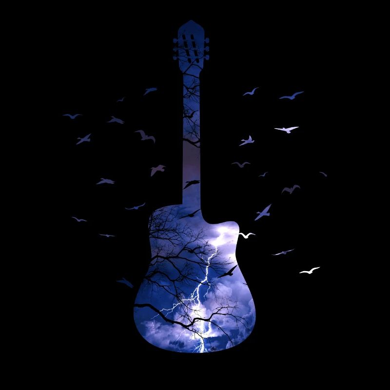 Thunder Nature Guitar Music Lovers