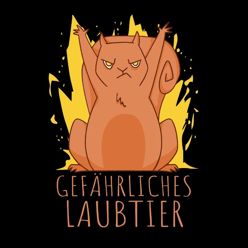 Gefährliches Laubtier Eichhörnchen