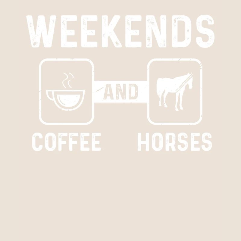 Wochenenden Kaffee und Pferde