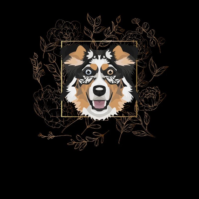 Golden Dog Australian Shepherd