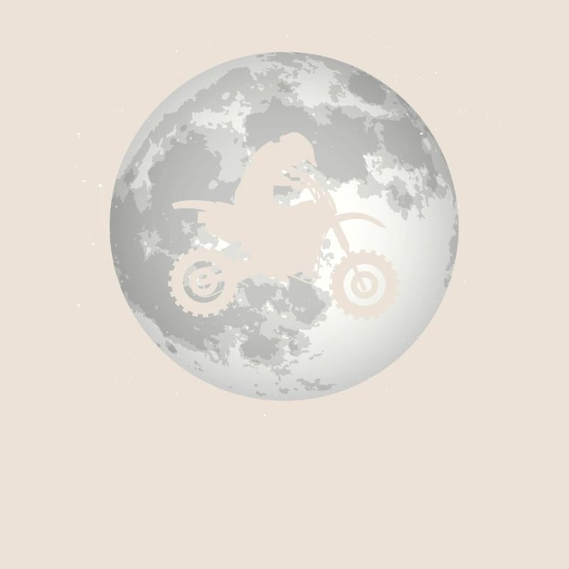 Full Moon - Guy Motorcycle -