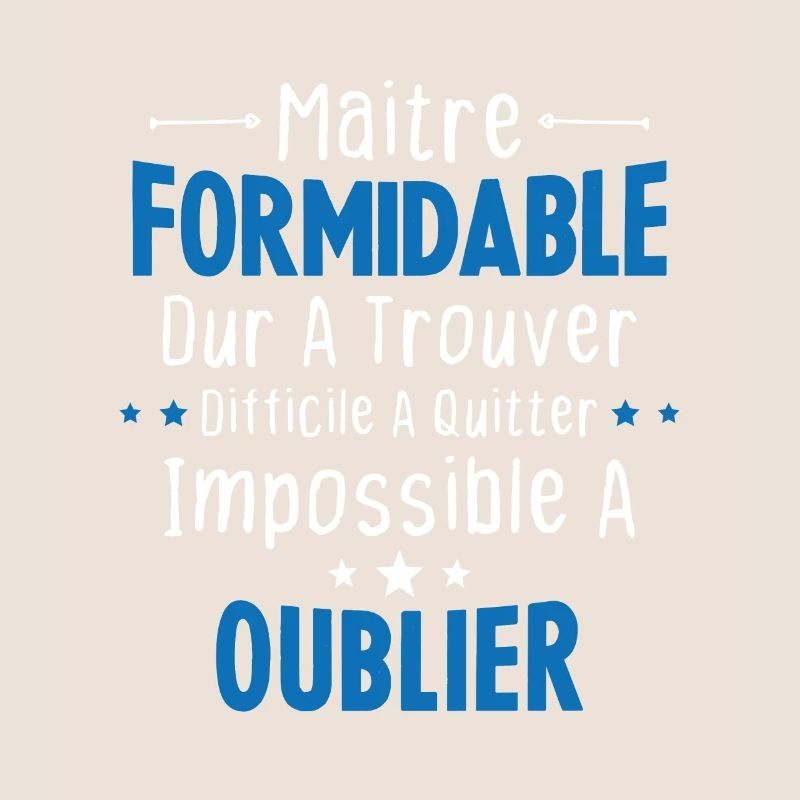 Maître Formidable Idée Cadeau Maître D'école