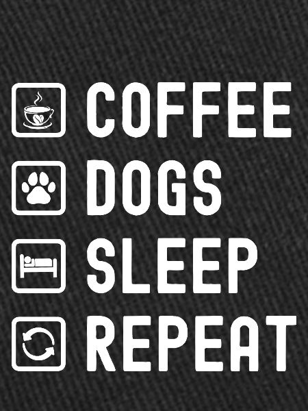 Coffee dogs sleep repetition
