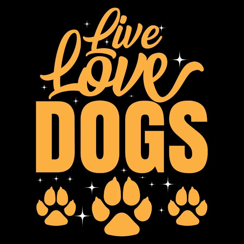 Leben Liebe Hunde - orange