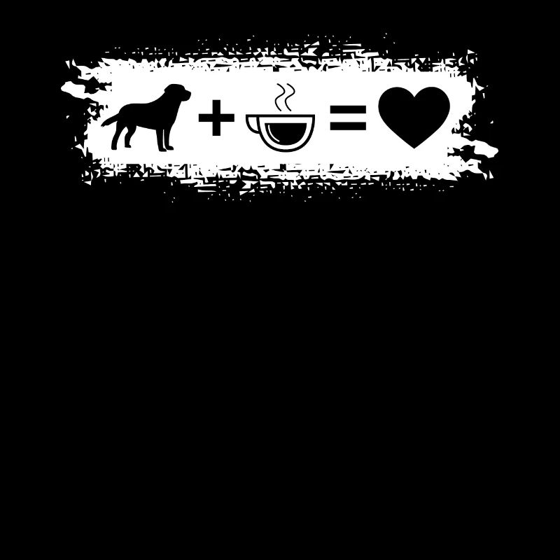 Grunge Rectangle - Heart - Coffee - Dog -