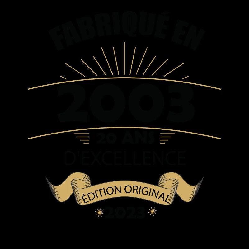 Fabriqué En 2003 Né En 2003 20 Ans Anniversaire