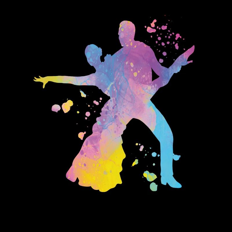 Danseur d’aquarelle de couple de danse latine