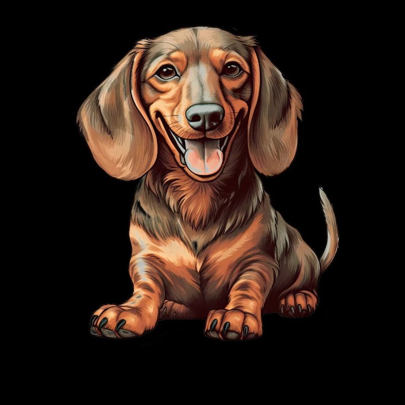 Dackel Teckel Hund Rasse Illustration Welpe Bild