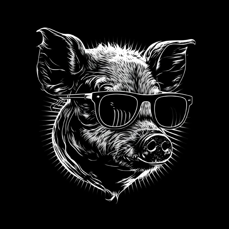 Pig with sunglasses | Cool pig