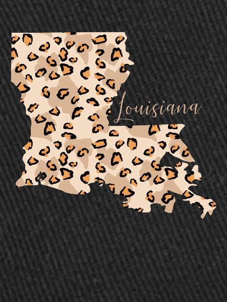 Louisiana leopard pattern card
