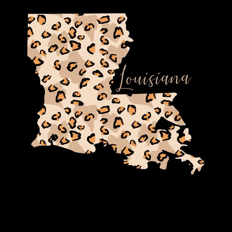 Louisiana leopard pattern card