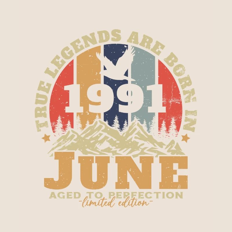 Juni 1991 Retro Vintage Geburtstagsgeschenk