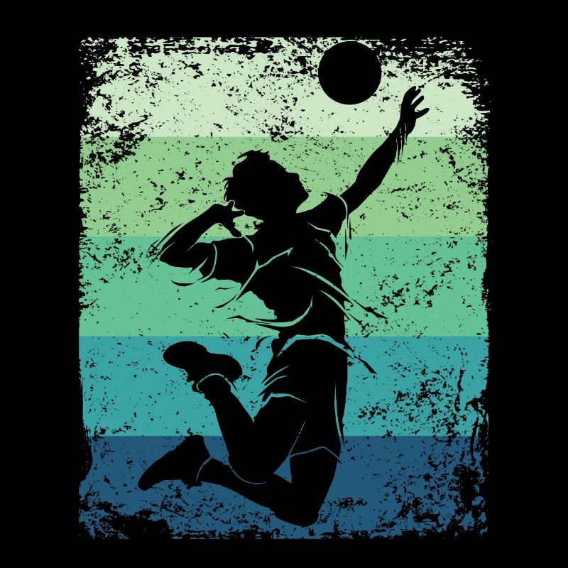 Volleyball Player Retro Beach Volleyball