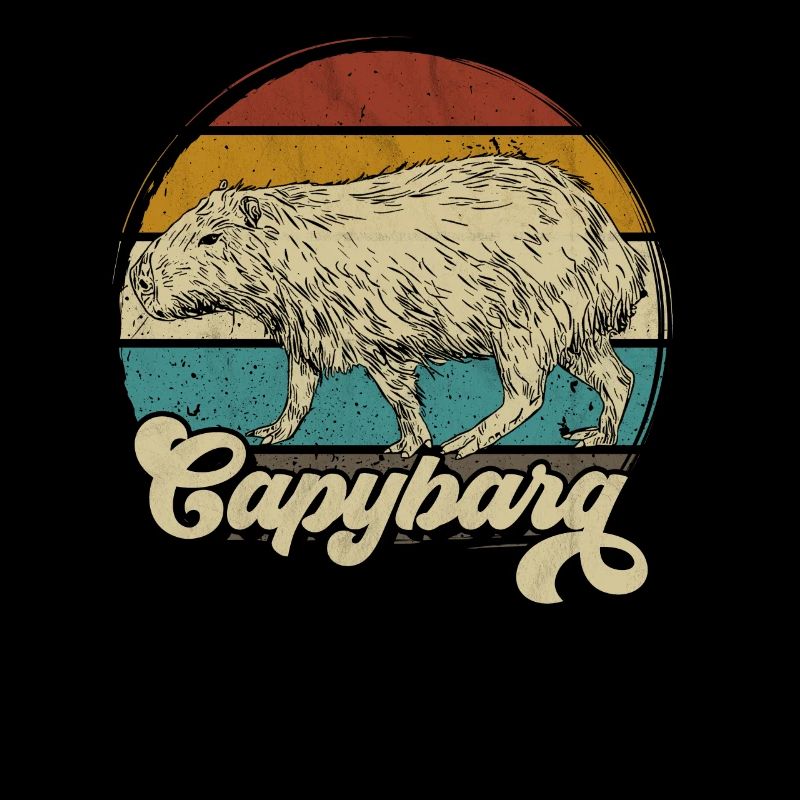 Capybara capybara retro rodent animal funny