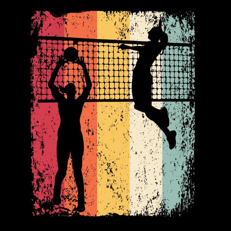 Volleyball Player Retro Beach Volleyball