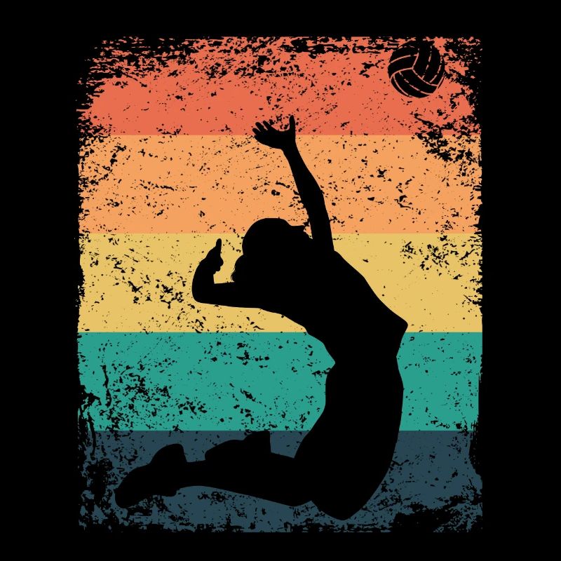 Volleyball Player Retro Beach Volleyball