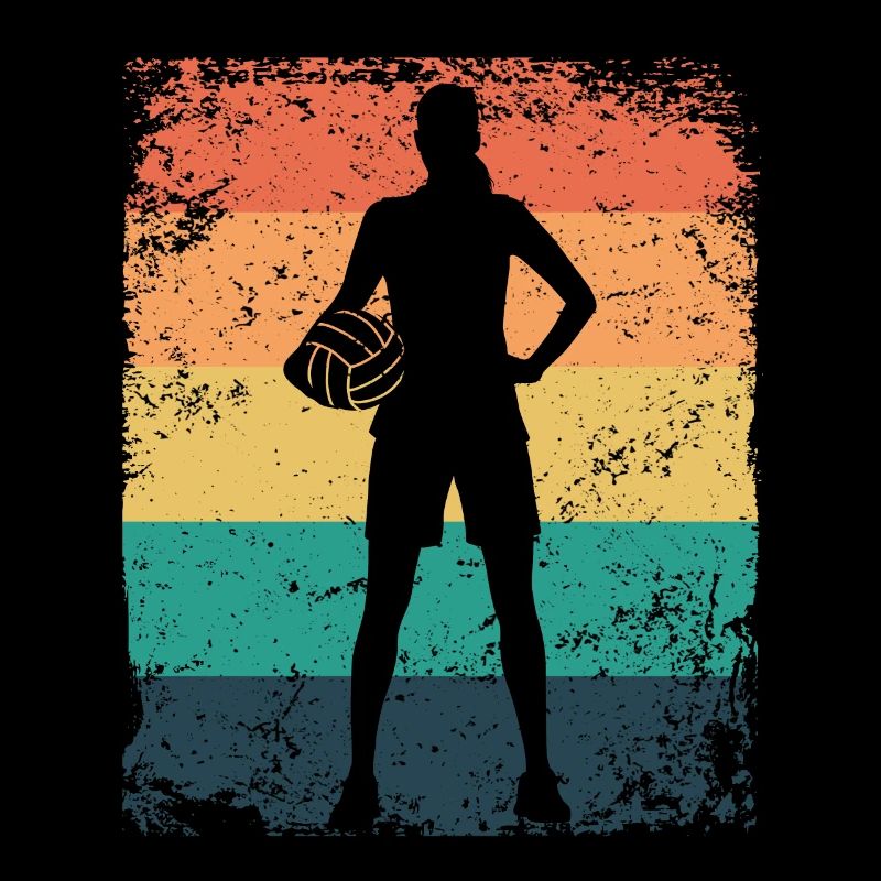 Volleyball Player Retro Beach Volleyball