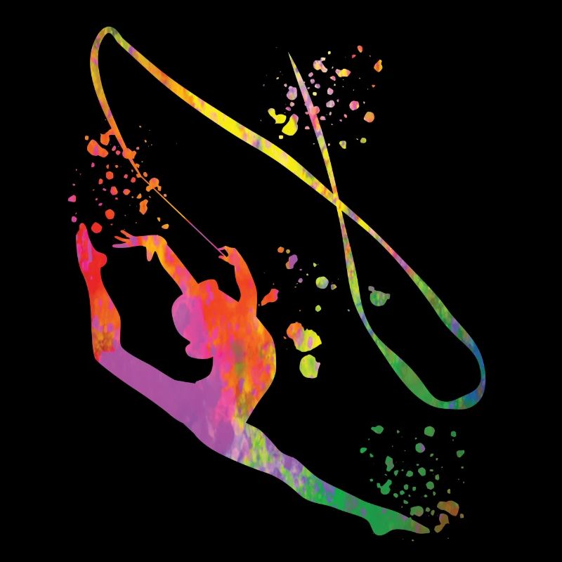 Gymnast with Band Rhythmic Gymnastics