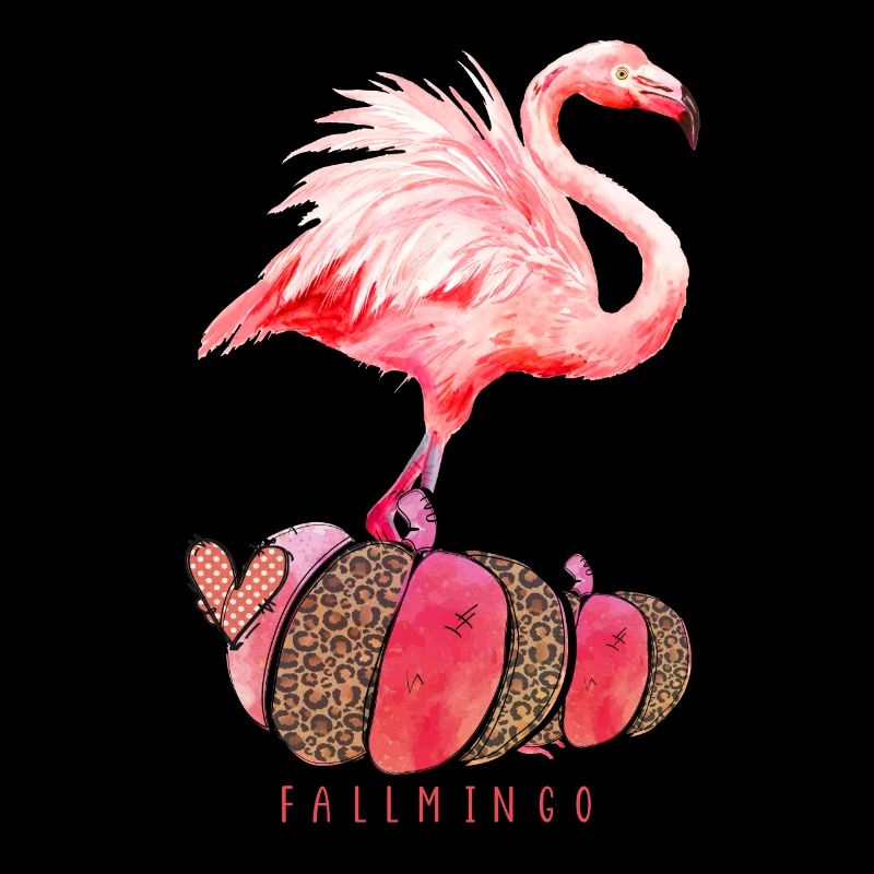Fallmingo Herbst Leo Kürbis Flamingo