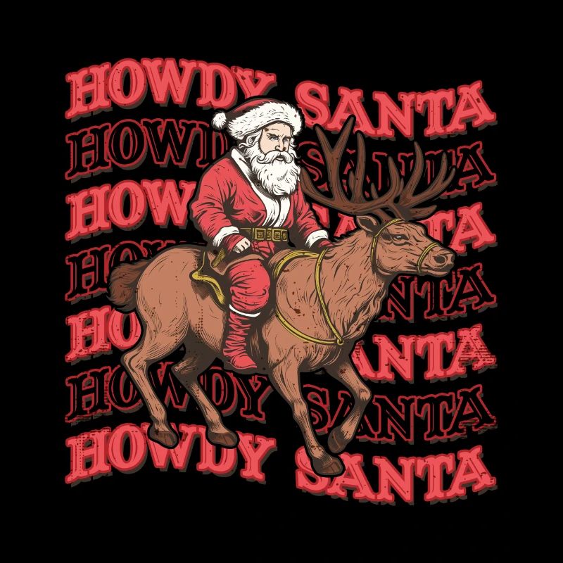 Salut Père Noël Cowboy Western