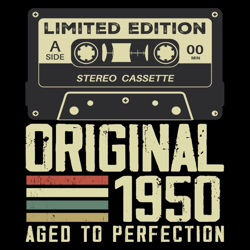 74. Jubiläumsgeschenk im Retro-Stil der 1950er Jahre