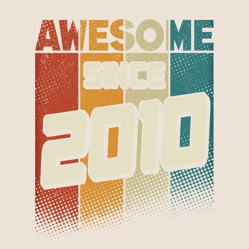 Awesome since 2010 Mädchen Junge 14. Geburtstag