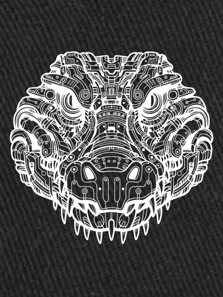 Biomechanical Crocodile - White Design