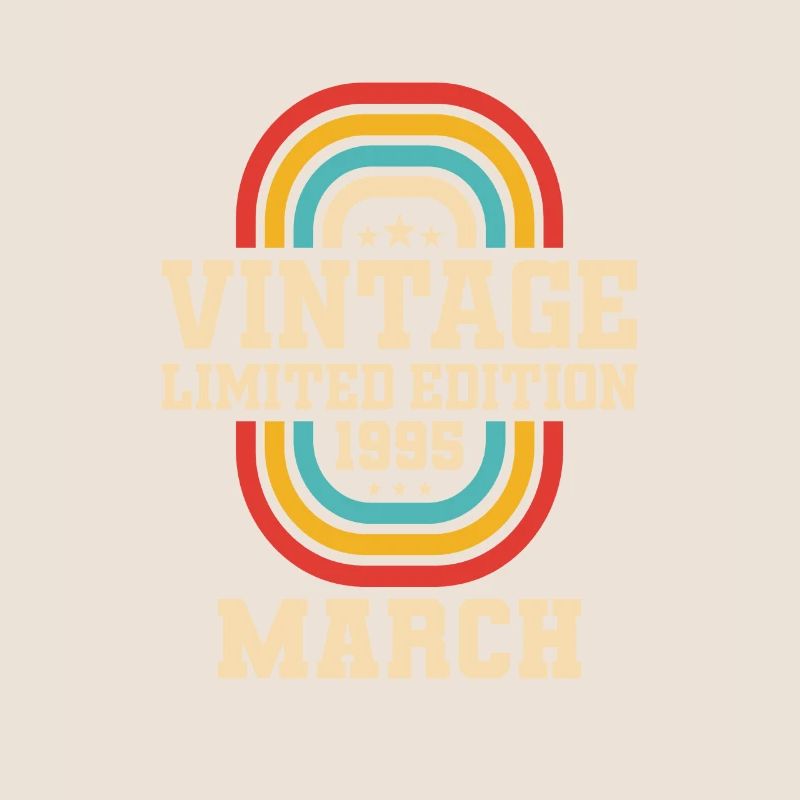 29th Birthday March Vintage 1995 Gift Idea