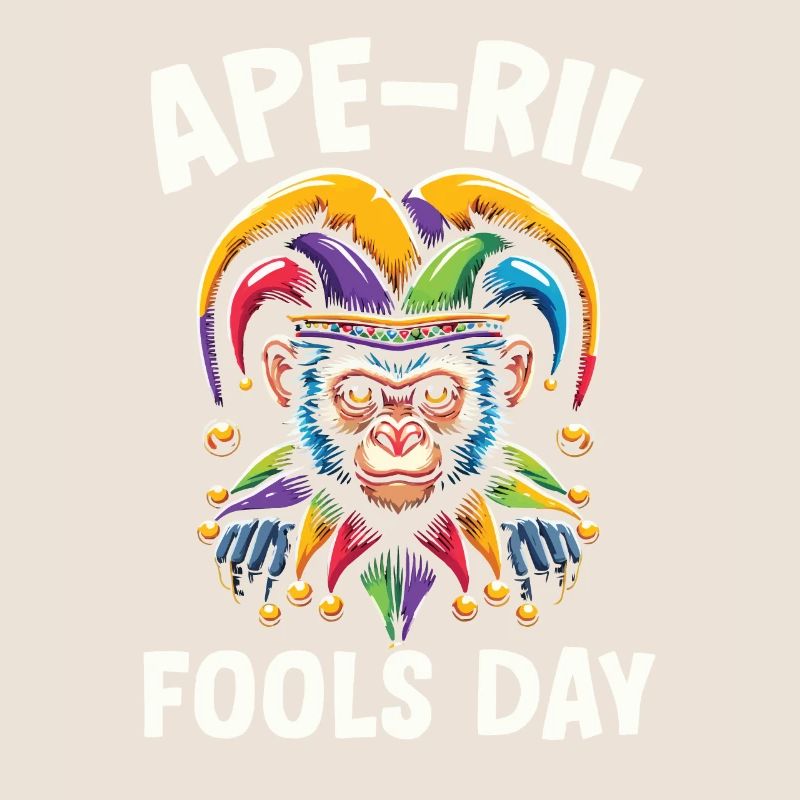 Poisson d’avril 1er avril Joke Monkey