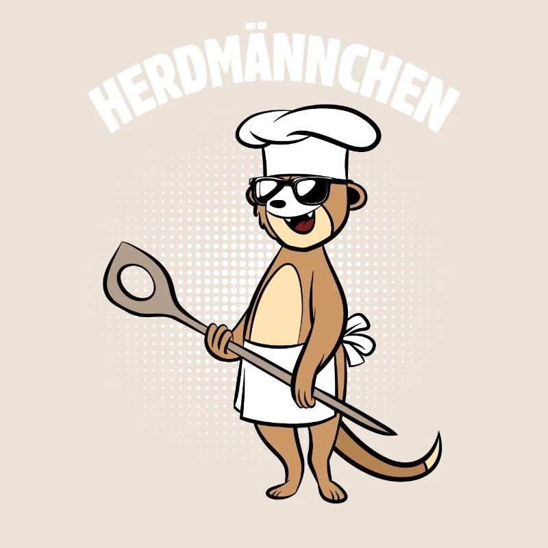 Herdmännchen - Erdmännchen mit Kochlöffel